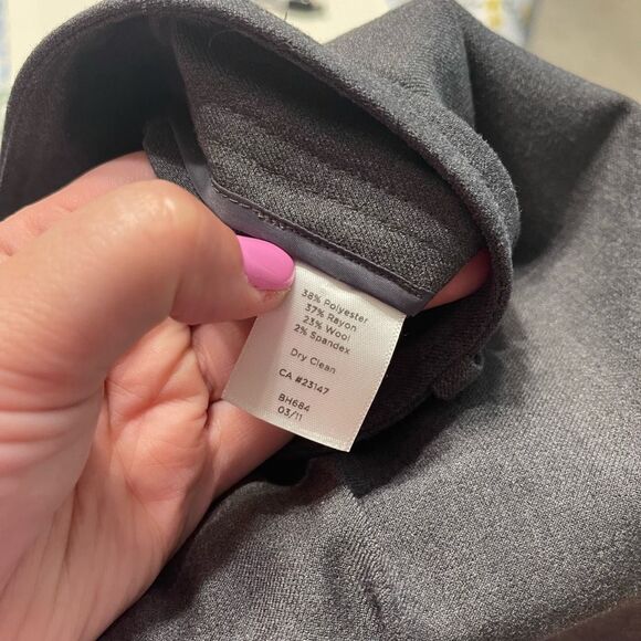 Talbots Womens Grey Pleated Wool Blend Signature Straight Dress Pant Petite 12 - Picture 13 of 13